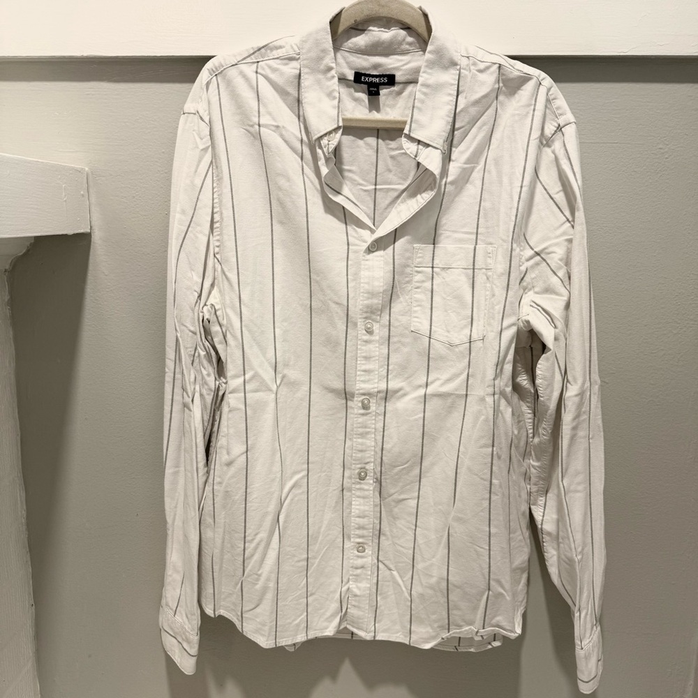 Express men’s striped button up